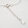 Large Minimalist necklace with two thin intertwined rings recycled 925 silver on a choker chain for women