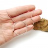Große Halskette mit zwei dünnen, ineinander verschlungenen Ringen recyceltem 925er Silber an einer Chokerkette für Damen