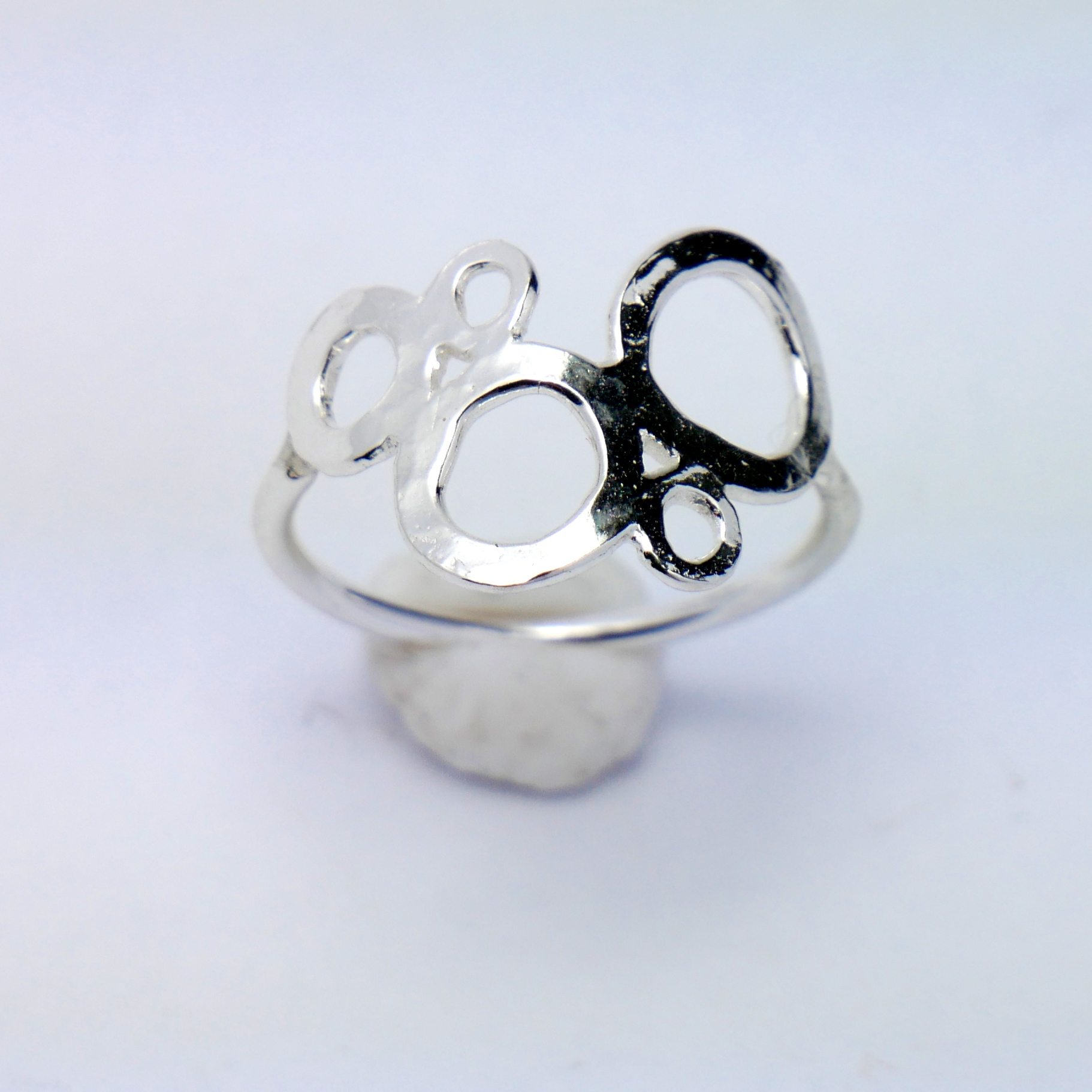 Sterling silver Awa bubble ring Ring size 48
