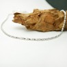 Thick shiny chain in 925 recycled silver, minimalist diamond popcorn mesh, unisex