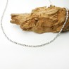 Thick shiny chain in 925 recycled silver, minimalist diamond popcorn mesh, unisex