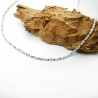 Thick shiny chain in 925 recycled silver, minimalist diamond popcorn mesh, unisex