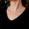 Dicke glänzende Kette aus 925er recyceltem Silber, minimalistisches Diamant-Popcorn-Netz, Unisex