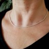 Dicke Kette aus minimalistischem Popcorn-Geflecht aus recyceltem 925er Silber