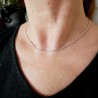 Thick chain in minimalist recycled 925 silver popcorn mesh