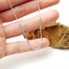 Minimalist adjustable fine chain in 925 recycled silver with striated tube mesh