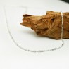 Minimalist adjustable fine chain in 925 recycled silver with tube mesh