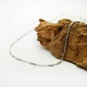 Minimalist adjustable fine chain in 925 recycled silver with tube mesh