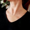 Minimalist adjustable fine chain in 925 recycled silver with tube mesh