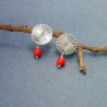 Earrings in recycled 925 silver Sun chips
