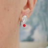Earrings in recycled 925 silver Sun chips