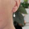 Boucles d'oreilles gouttes pendantes en argent 925 recyclé minimalistes