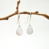 Minimalist recycled 925 silver dangling drop earrings