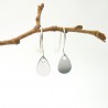 Minimalistische Tropfen Ohrhänger aus recyceltem 925er Silber