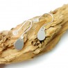 Boucles d'oreilles gouttes pendantes en argent 925 recyclé minimalistes