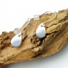 Boucles d'oreilles gouttes pendantes en argent 925 recyclé minimalistes