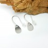 Boucles d'oreilles gouttes pendantes en argent 925 recyclé minimalistes