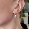Boucles d'oreilles gouttes pendantes en argent 925 recyclé minimalistes
