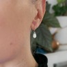Boucles d'oreilles gouttes pendantes en argent 925 recyclé minimalistes