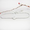 Dünnes 8-mm-Sonnenmedaillenarmband aus minimalistischem recyceltem 925er Silber mit verstellbarer Kette
