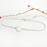 Dünnes 10-mm-Sonnenmedaillenarmband aus minimalistischem recyceltem 925er Silber mit verstellbarer Kette