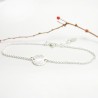 Dünnes 10-mm-Sonnenmedaillenarmband aus minimalistischem recyceltem 925er Silber mit verstellbarer Kette