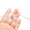 Dünnes 10-mm-Sonnenmedaillenarmband aus minimalistischem recyceltem 925er Silber mit verstellbarer Kette