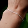 Bracelet unisexe en argent 925 recyclé minimaliste pour femme et pour homme chaine vénitienne