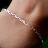 Bracelet unisexe en argent 925 recyclé minimaliste pour femme et pour homme chaine vénitienne
