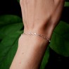 Bracelet unisexe en argent 925 recyclé minimaliste pour femme et pour homme chaine vénitienne