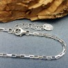 Bracelet unisexe en argent 925 recyclé minimaliste pour femme et pour homme chaine vénitienne