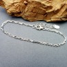 Bracelet unisexe en argent 925 recyclé minimaliste pour femme et pour homme chaine vénitienne