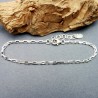 Bracelet unisexe en argent 925 recyclé minimaliste pour femme et pour homme chaine vénitienne