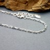 Bracelet unisexe en argent 925 recyclé minimaliste pour femme et pour homme chaine vénitienne