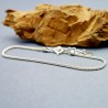 Bracelet en argent 925 recyclé minimaliste épais pour femme chaine popcorn accumulable et réglable