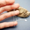 Minimalist recycled 925 silver bracelet for women fine chain with alternating tubes