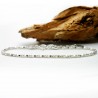 Minimalist recycled 925 silver bracelet for women with diamond popcorn chain