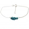 Bracelet réglable en argent massif 925/1000 et turquoises Desiree Schmidt Paris Basic 25,00&nbsp;€