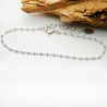 Bracelet en argent 925 recyclé minimaliste pour femme perles alternés