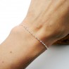 Bracelet en argent 925 recyclé minimaliste pour femme perles alternés