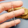Bracelet en argent 925 recyclé minimaliste pour femme perles altern...