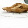 Minimalist recycled 925 silver bracelet for women with alternating square beads