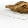 Minimalist recycled 925 silver bracelet for women with alternating square beads
