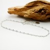 Minimalist recycled 925 silver bracelet for women with alternating square beads
