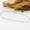 Minimalistisches Armband aus recyceltem 925er Silber für Damen mit abwechselnden quadratischen Perlen