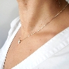 Collier femme fin ras de cou en argent massif 925 Litchi fabriqué en France