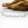 Bracelet en argent 925 recyclé minimaliste pour femme avec perles alternées