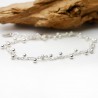Minimalistisches Armband aus recyceltem 925er Silber für Damen mit abwechselnden Perlen