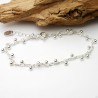 Minimalistisches Armband aus recyceltem 925er Silber für Damen mit abwechselnden Perlen