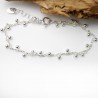 Bracelet en argent 925 recyclé minimaliste pour femme avec perles alternées